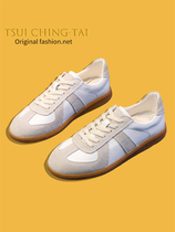 Tsui Ching-Tai ~ Xus original genuine leather small white shoes womens spring and summer 2022 new flat-bottomed German training shoes
