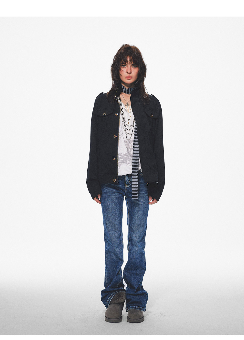 TREclub Stand Collar Workwear Jacket