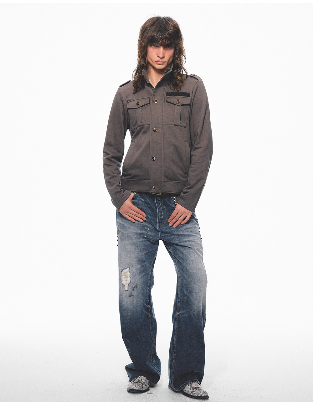 TREclub Stand Collar Workwear Jacket