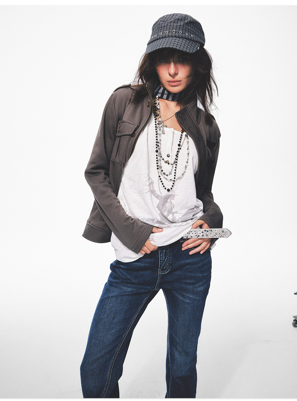 TREclub Stand Collar Workwear Jacket