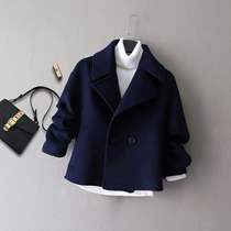 2019 autumn and winter new Korean version of the college style small man short wool coat temperament dragon and phoenix coat woman