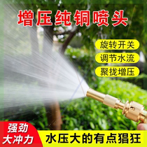 Silversmith direct injection high pressure copper water gun universal booster nozzle car wash atomization watering garden orchard sprinkler artifact 9