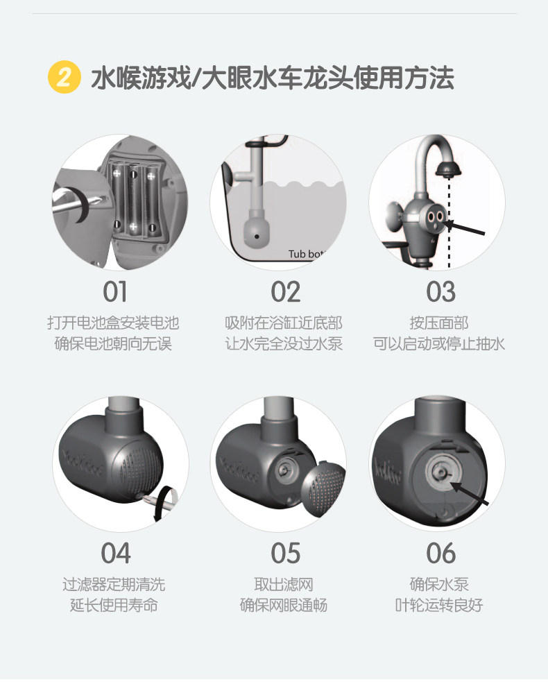 Игрушки для детского бассейна 幼奇多yookidoo宝宝洗澡玩具婴儿洗澡花洒浴室电动喷头戏水浴帽 Young Cheetos