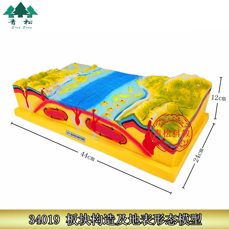 34019 板块构造及地表形态模型 初中地理教学仪器 小学教具