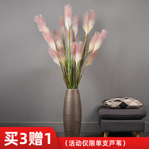 Reed Dry Flower Decoration Pendulum Piece Living Room TV Cabinet Floor Furnishing Net Red Nordic Dog Tail Grass Fake Flower Emulation Flower