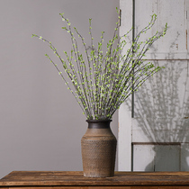 Willow Bud Shoots Branches Simulation Flowers Flower Arrangement Pendulum Pieces Dry Flower Wicker Sherry Snowy Table Decoration Floral Furnishing