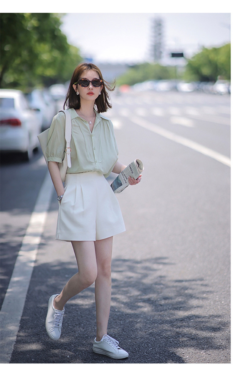 Стильные костюмы 职业套装小个子ol通勤女装轻熟风短袖短裤两件套高端轻奢夏装气质