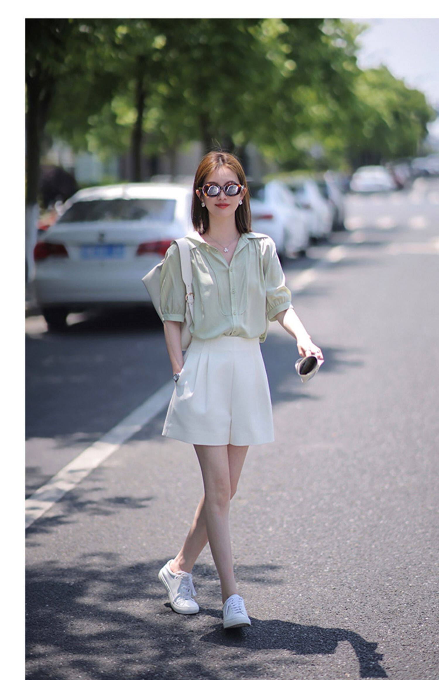 Стильные костюмы 职业套装小个子ol通勤女装轻熟风短袖短裤两件套高端轻奢夏装气质