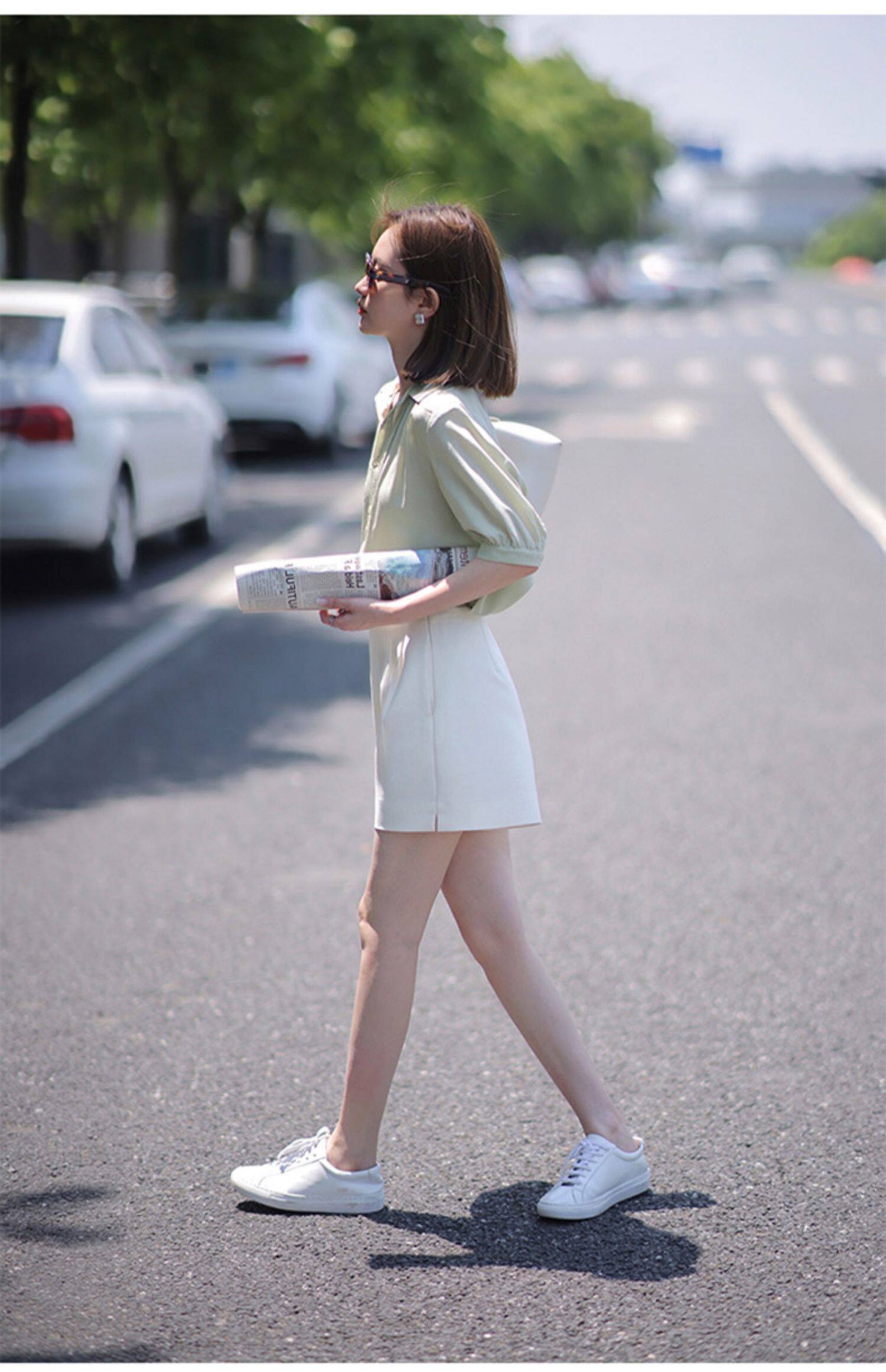 Стильные костюмы 职业套装小个子ol通勤女装轻熟风短袖短裤两件套高端轻奢夏装气质