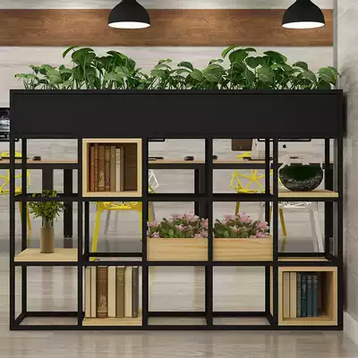 Nordic ins wrought iron shelf Flower rack Dining room partition Cafe floor gold Ge decoration office partition customization