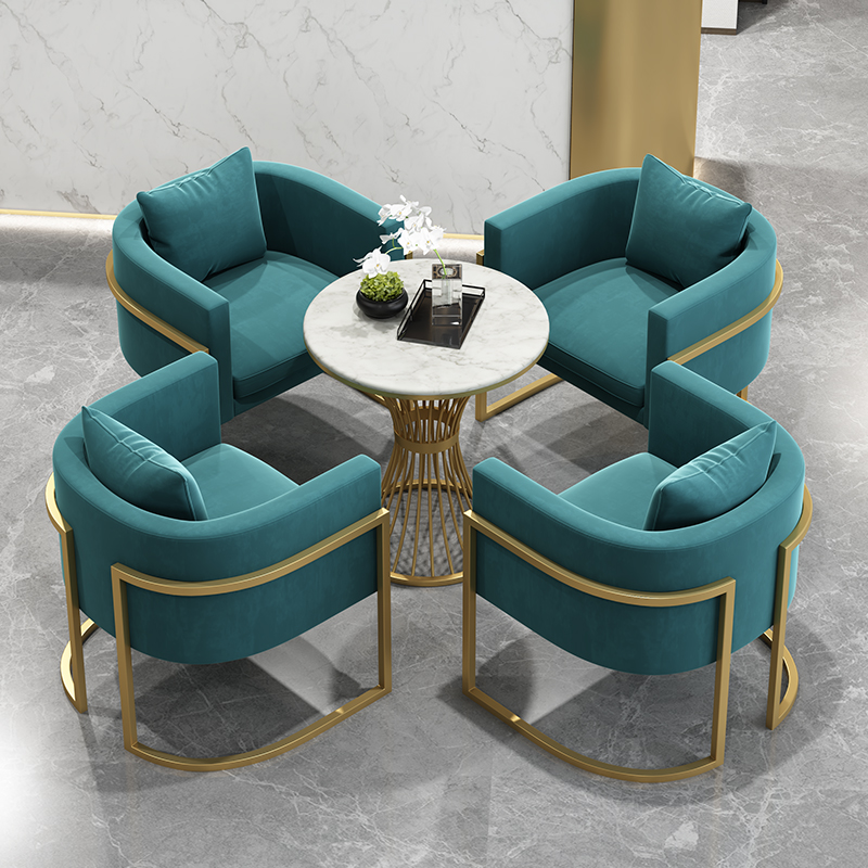 Dessert card sofa commercial Western Restaurant Bookbar for two people to negotiate reception area milk tea shop table and chair combination