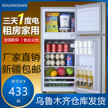 Double door refrigerated frozen single door Home Mini Refrigerator Dormitory Rental Apartments Energy Saving Straight Cold Xinjiang