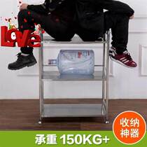 Bracket storage rack kitchen storage rack stainless steel multi-functional thickened microwave floor-standing seasoning variety of bowls and chopsticks