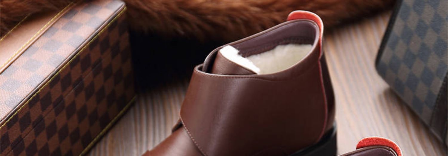 Giày cotton nam mùa đông ấm áp cộng với nhung cotton giày da cha giày nam mùa đông len cao giúp giày nam công sở - Giay cao giày the thao nam giá rẻ