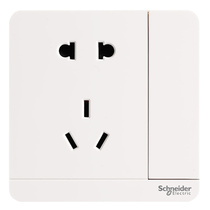 Schneider wall switch socket always white LED panel five-hole socket two or three plug 86 switch socket household