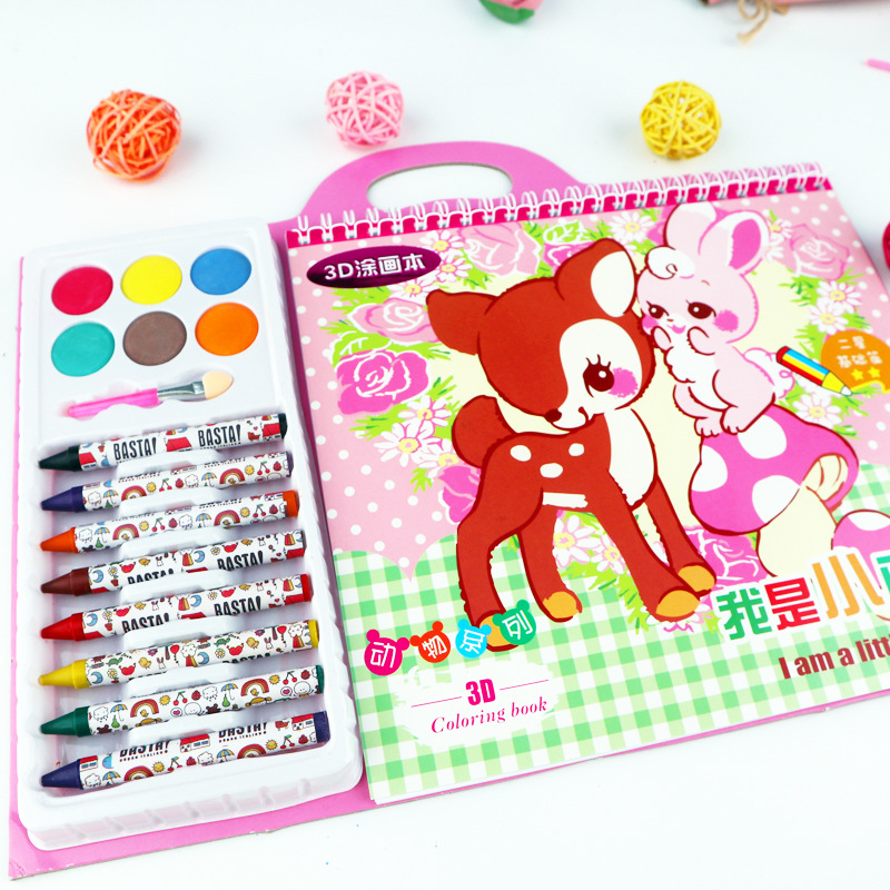 Children paint coloring this little princess girl color book graffiti filled this elementary school student painting book 3 - 6 - 8 years old