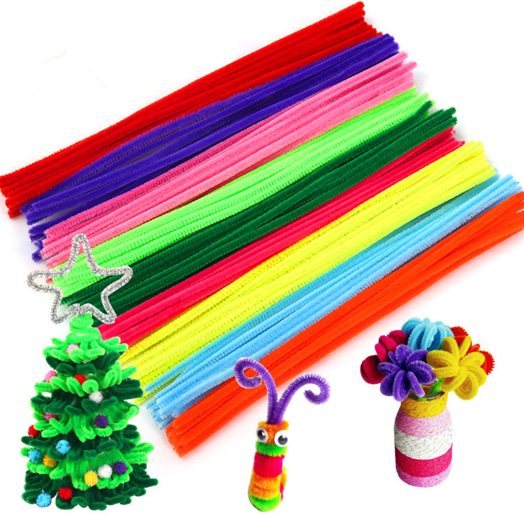 Colored diy hair root twist stick Glitter wool strip Wave plush strip children's kindergarten creative handmade materials