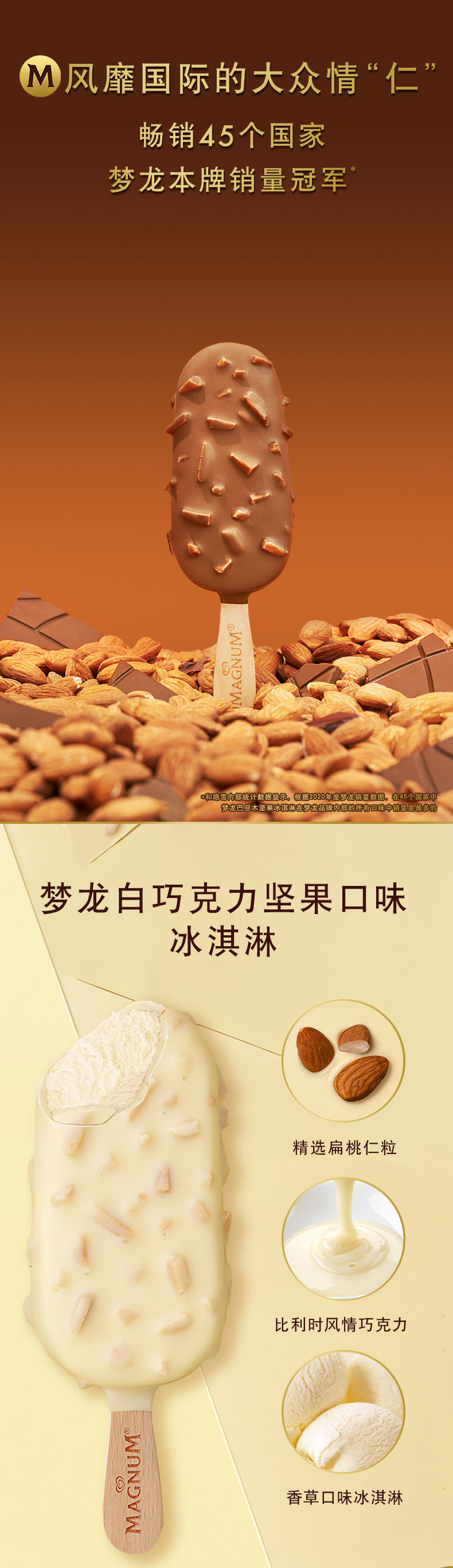 和路雪 梦龙经典 巧克力冰激淋 4口味20支 图5