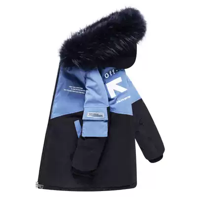 Children's down jacket boys 2020 new middle and long version of the boy's winter children's clothing Korean version of the western style middle and large children's jacket anti-season