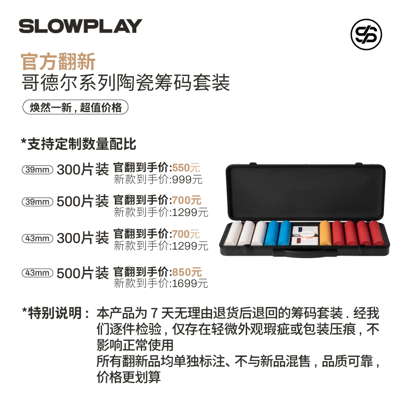[Officially Refurbished] Slowplay Godel Ceramic Chip Set Professional High-End Texas Hold'Em Poker Chips