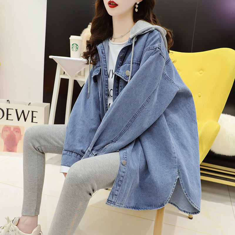 Pregnant Woman Autumn Dress New Out Fashion Internet Red Pregnant Woman Suit Boomer Loose Casual Denim Jacket Spring Autumn Season Women