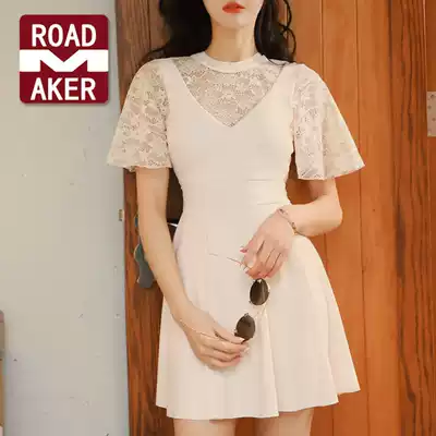 Rod Mico swimsuit women's dress style small breasts gather lace Conservative belly thin hot spring swimsuit women