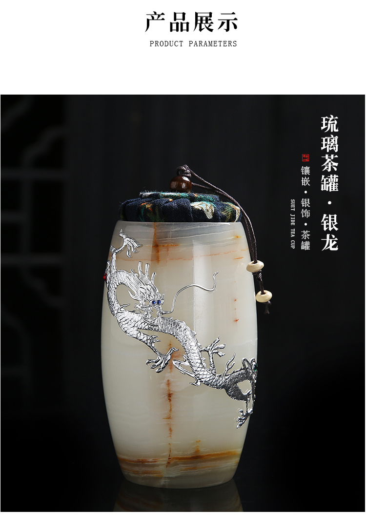 Japanese coloured glaze with silver caddy fixings home portable small storage tanks to restore ancient ways kunfu tea, pu er tea storage warehouse