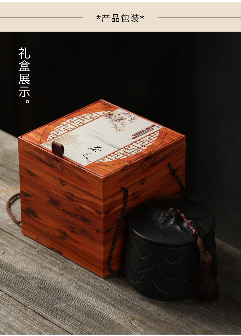 Ceramic tea pot large seal storage tank coarse TaoChan pu 'er tea to wake wind receives support LOGO engraving