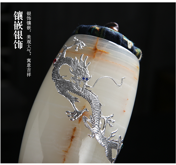 Japanese coloured glaze with silver caddy fixings home portable small storage tanks to restore ancient ways kunfu tea, pu er tea storage warehouse