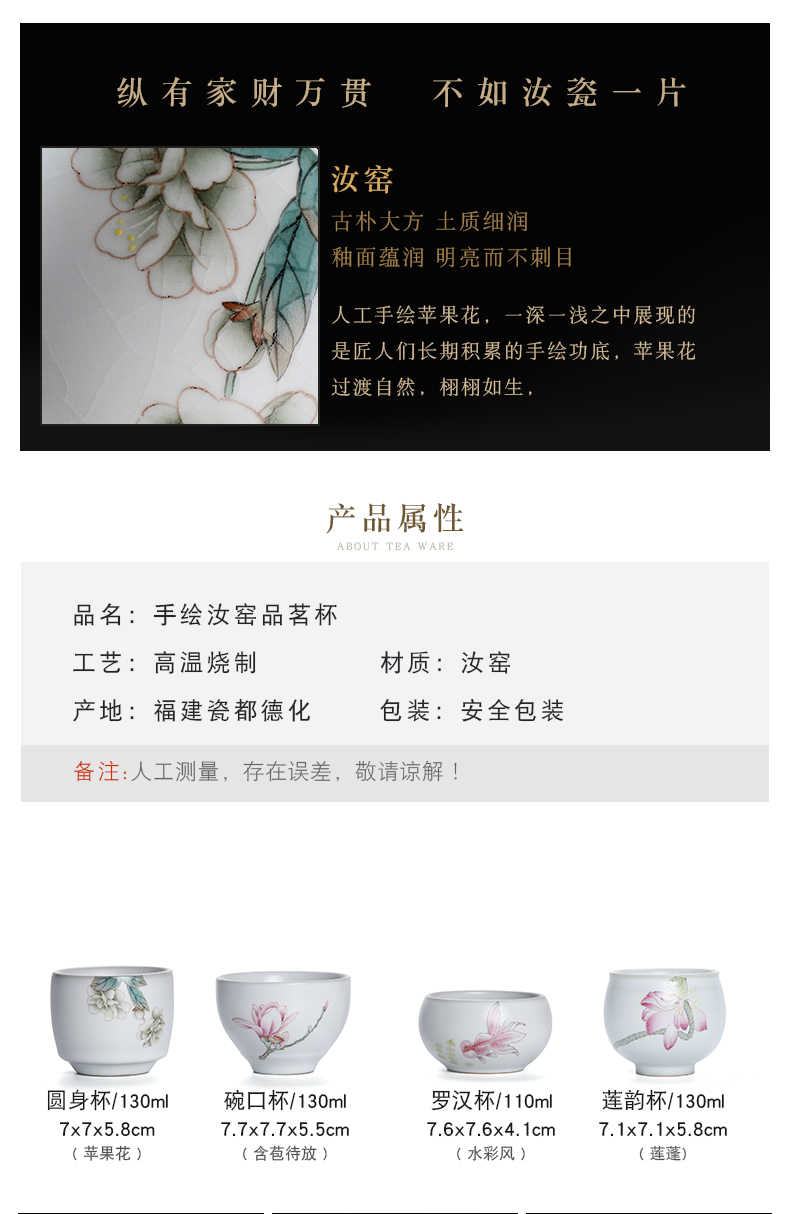 Your up hand - made jingdezhen checking ceramic cups, small single cup sample tea cup kung fu master CPU open for