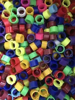 Кольца карт без 8 мм. Смешанный цвет 50 штук