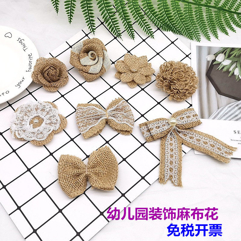 Measles Craft Flowers Kindergarten School Christmas Party DIY Decoration ring-creating colorful lace lace roll