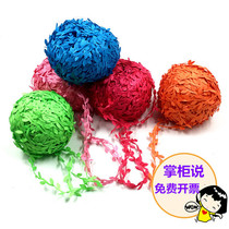 Kindergarten creative color strip silk wicker charm Festival school pendant Class ring Creative material Wreath decoration