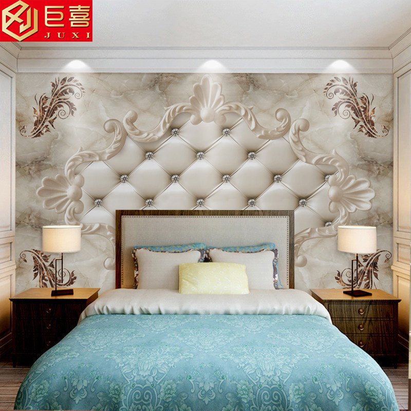 Custom Bamboo Wood Fiberboard Bedside Bedroom Background Wall 5d Solid Room Hotel Hotel Wedding integrated plate