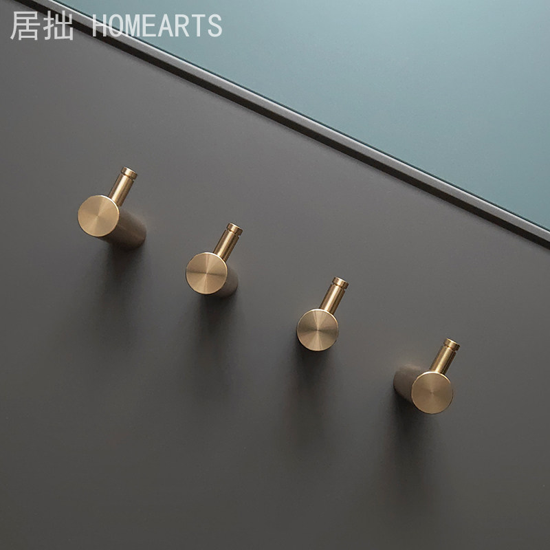 Juzhuo home new net red Nordic pure brass hook porch living room bedroom wall single metal clothes hook