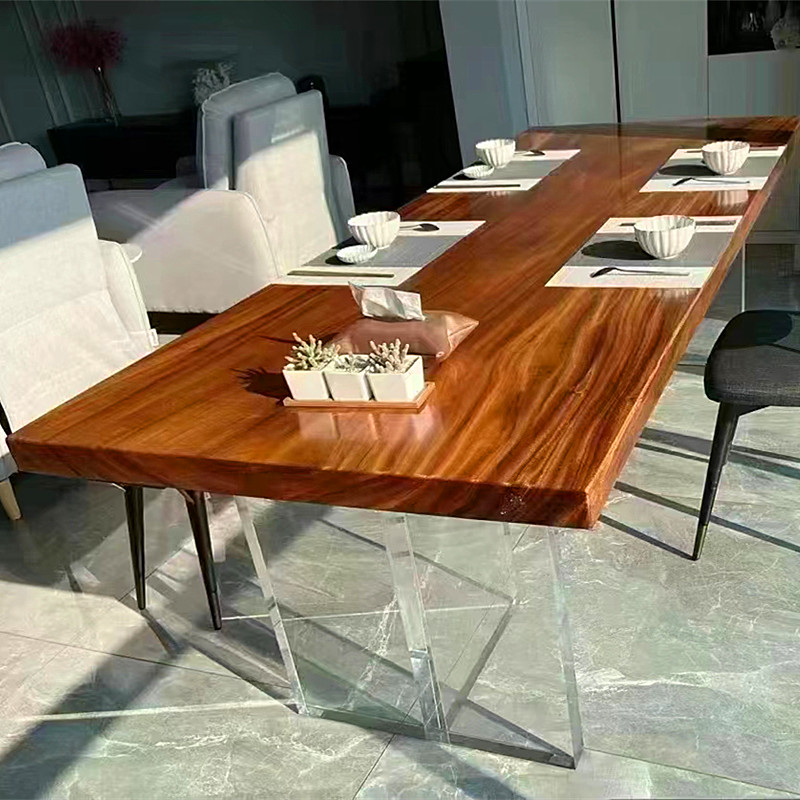 Walnut board tea table Okan Southeast loggy table South American desk Kung fu tea table new Chinese dining table