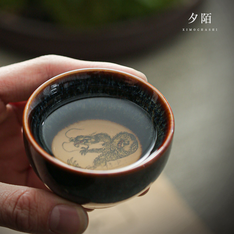 Construction of a tea set Gongfu tea cup Kiln Changing Owner's Cup Single Cup Ceramic Zodiac Zodiac Small Tea Cup single tasting cup