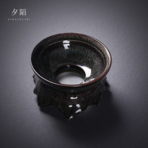 Ceramic tea filter Kiln change creative filter Gauze tea separator Tea leakage Tea filter holder Filter Teacup Tea water separation