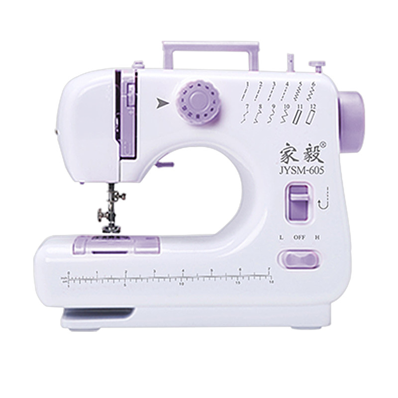 缝纫机家用迷你手持电动手动小型多功能锁边吃厚脚踏衣车缝衣机
