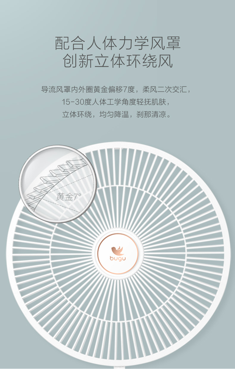美的 布谷 9+5专利双层扇叶 红外遥控落地扇 图5