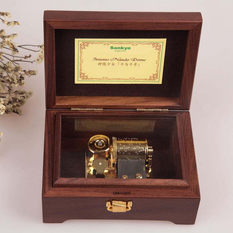 Sankyo music box Sky City Wood Music Box Spirited Chihiro Birthday Gift Female Creative Christmas Valentine's Day