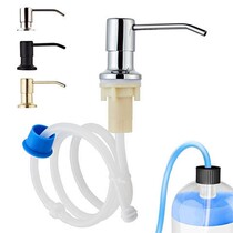 Kitchen split sink Soap dispenser pump head extension dish soap press extension tube Silicone tube Pool free addition
