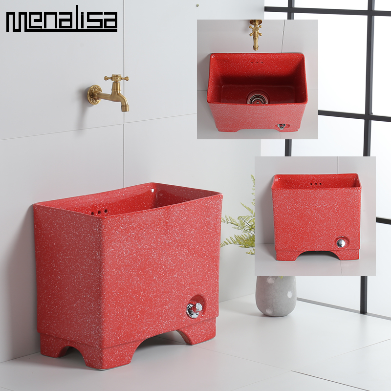 Household mop pool balcony dressing room porcelain pool floor-to-ceiling mop pool wash mop sink 2021 new light luxury