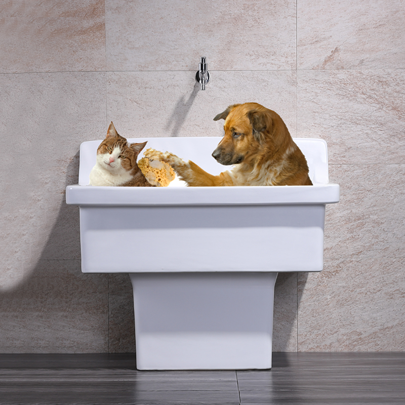 Commercial oversized mop pool outdoor balcony mop pool powder room two-piece floor mop bucket household large sink