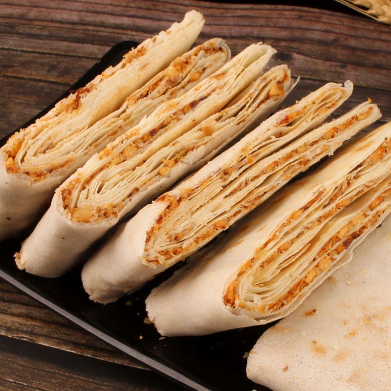 Nutritious Breakfast Shandong Xiangghee Pancake 400g finely packed with savory food pancake Peanut Salty Pancakes Casual