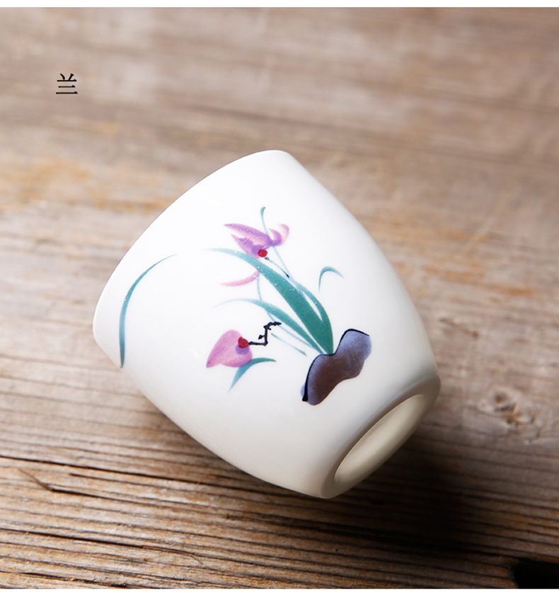 Hand made sample tea cup large white porcelain tea cups creative puer tea cup personal cup ceramic masters cup small tea cups
