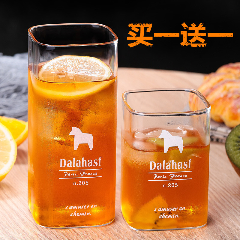 Light Mingxuan high temperature resistant glass microwave oven can use milk cup breakfast cup simple household juice cup drinking water cup