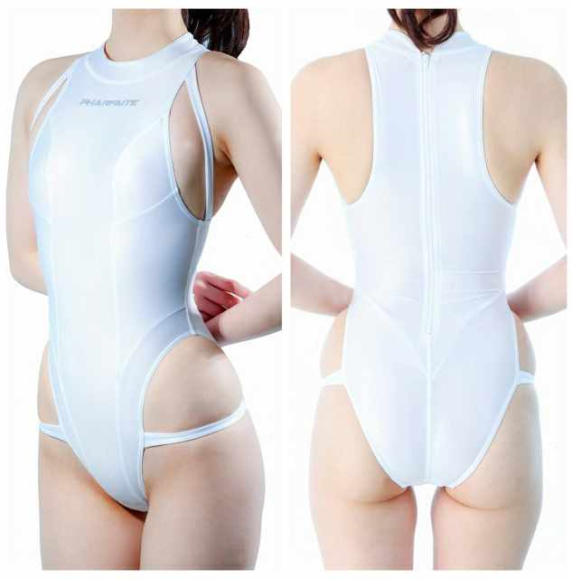 New Japan Direct Mail PHARFAITE Triangle One-Piece Swimsuit Women's High Fork Swimsuit SGS Material Competitive Swimming