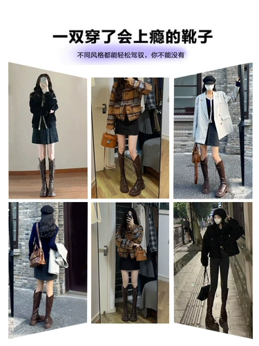 Martens, демисезонные утепленные высокие сапоги, средней длины, подходит для подростков