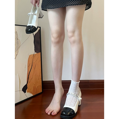 Летняя обувь на высоком каблуке, подходит с юбкой для кожаной обуви, французский стиль, в стиле Шанель